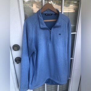 TRAVISMATHEW UPGRADED QUARTER ZIP Sky Blue